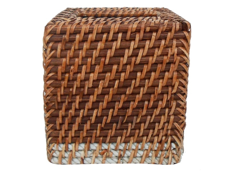 Superior Rattan Square Tissue Cover - Handwoven Natural Home Decor